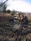 Laying the conduit in the hydro trench. Laying the conduit in the hydro trench.