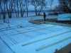 The under floor insulation complete. The under floor insulation complete.