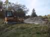 Placing the gravel bed for the floor. Placing the gravel bed for the floor.